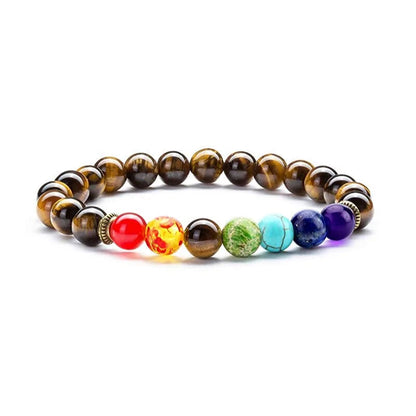Lava Rock 7 Chakras Bracelet WEM Support (www.WEM.support)