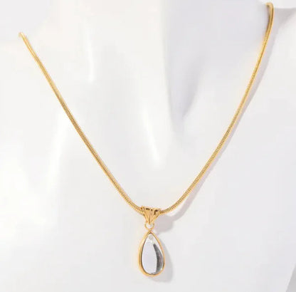 Blue Ocean Water Drop Necklace WEM Support (www.WEM.support)