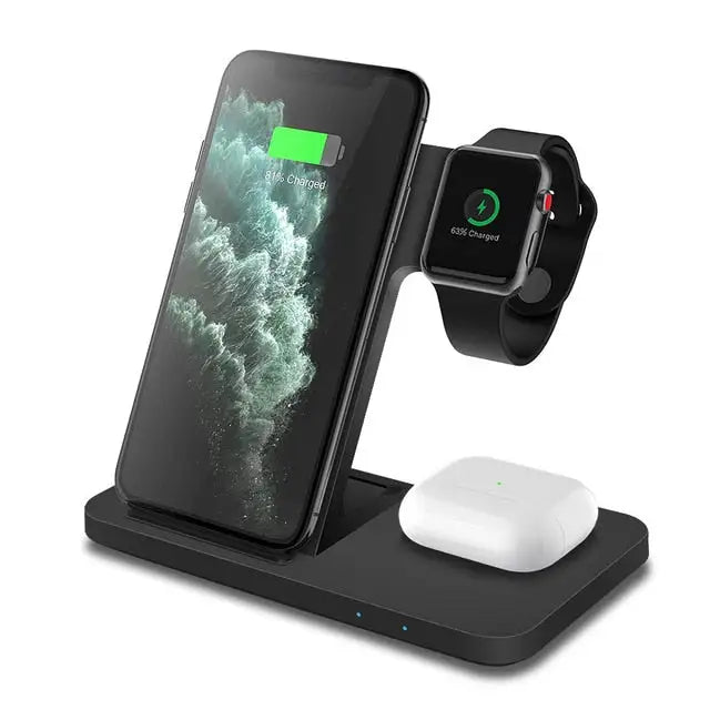 3in1 Wireless Fast Charger Dock Station WEM Support (www.WEM.support)