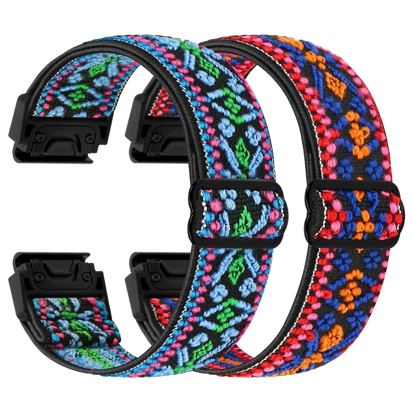 22mm Watch Bands for Garmin Fenix 8 47mm/Fenix E 47mm/Fenix 7/Fenix 7 Pro/Fenix 6/Fenix 6 Pro/Fenix 5/5 Plus/Instinct 2/Epix Gen 2/Approach S62/S60 Band, Quickfit Elastic Nylon Strap Wristband