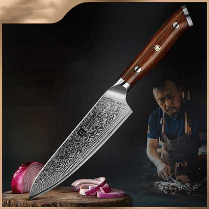 Universalkniv i damaskusstål-Damascus Steel Universal Knife WEM Support (www.WEM.support)