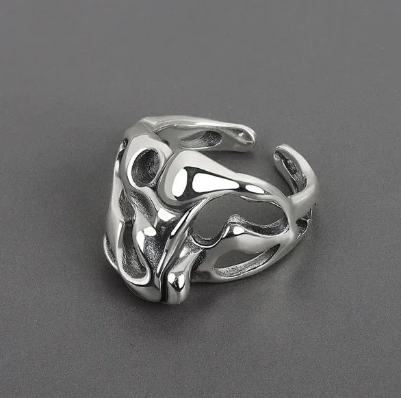 Irregular Hollow Surface Bump Ring WEM Support (www.WEM.support)