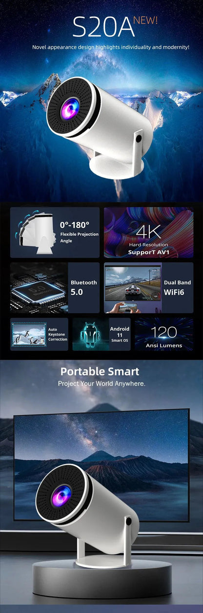 Barrel Machine HY300 Smart Projection Screen Projector WEM Support (www.WEM.support)