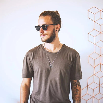 Retro Hollow Cube Pendant Necklace WEM Support (www.WEM.support)