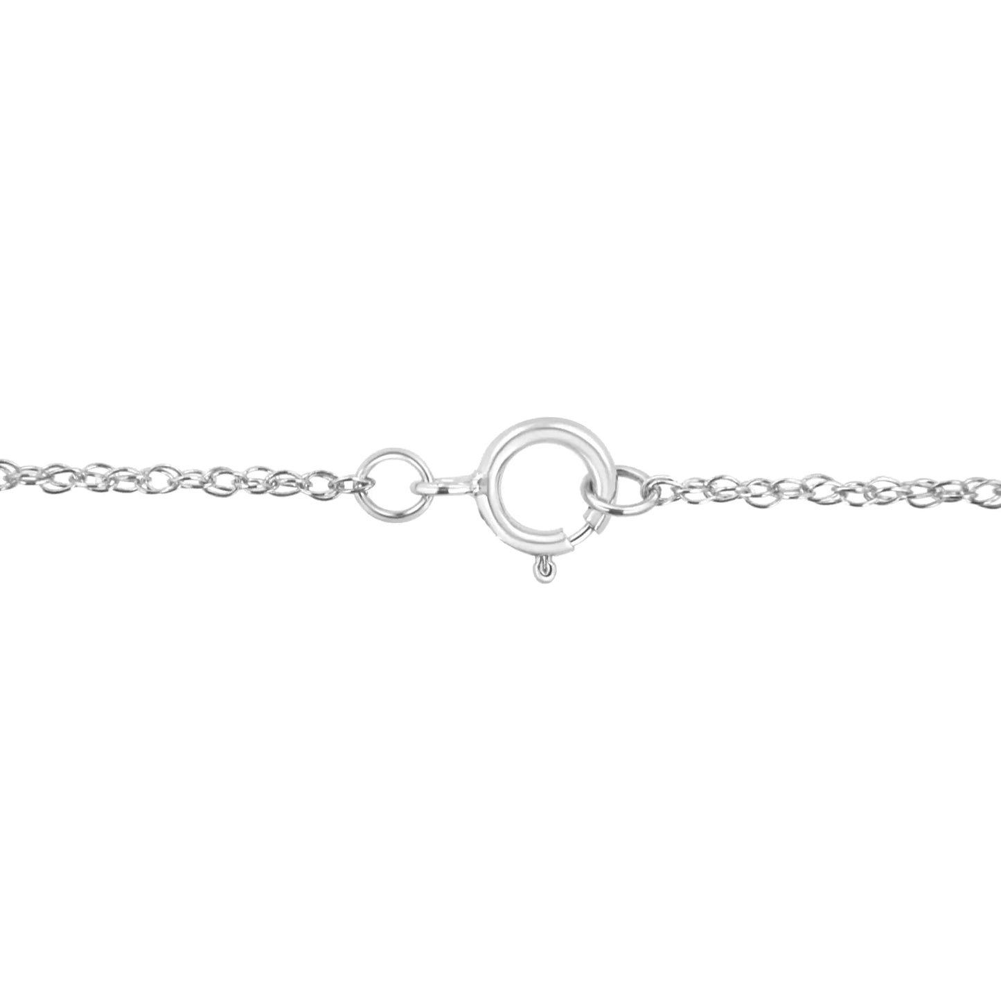 Colar com Pingente de Dois Corações em Prata de Lei .925 e Diamantes Sintéticos de 1/2 cttw (Cor F-G, Clareza VS2-SI1) WEM Support (www.WEM.support)