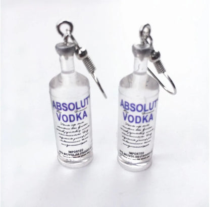 Absolut Vodka Bottle Earrings WEM Support (www.WEM.support)