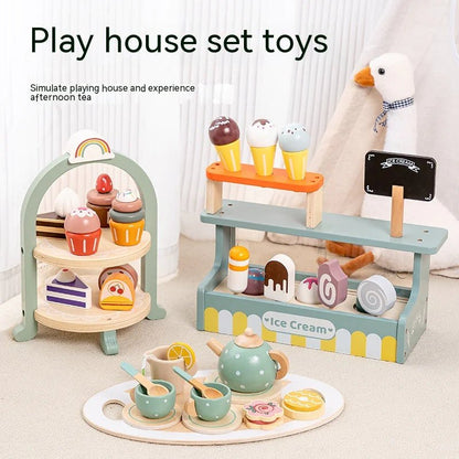 Kids Wooden Tea Party Playset - Catch Cards