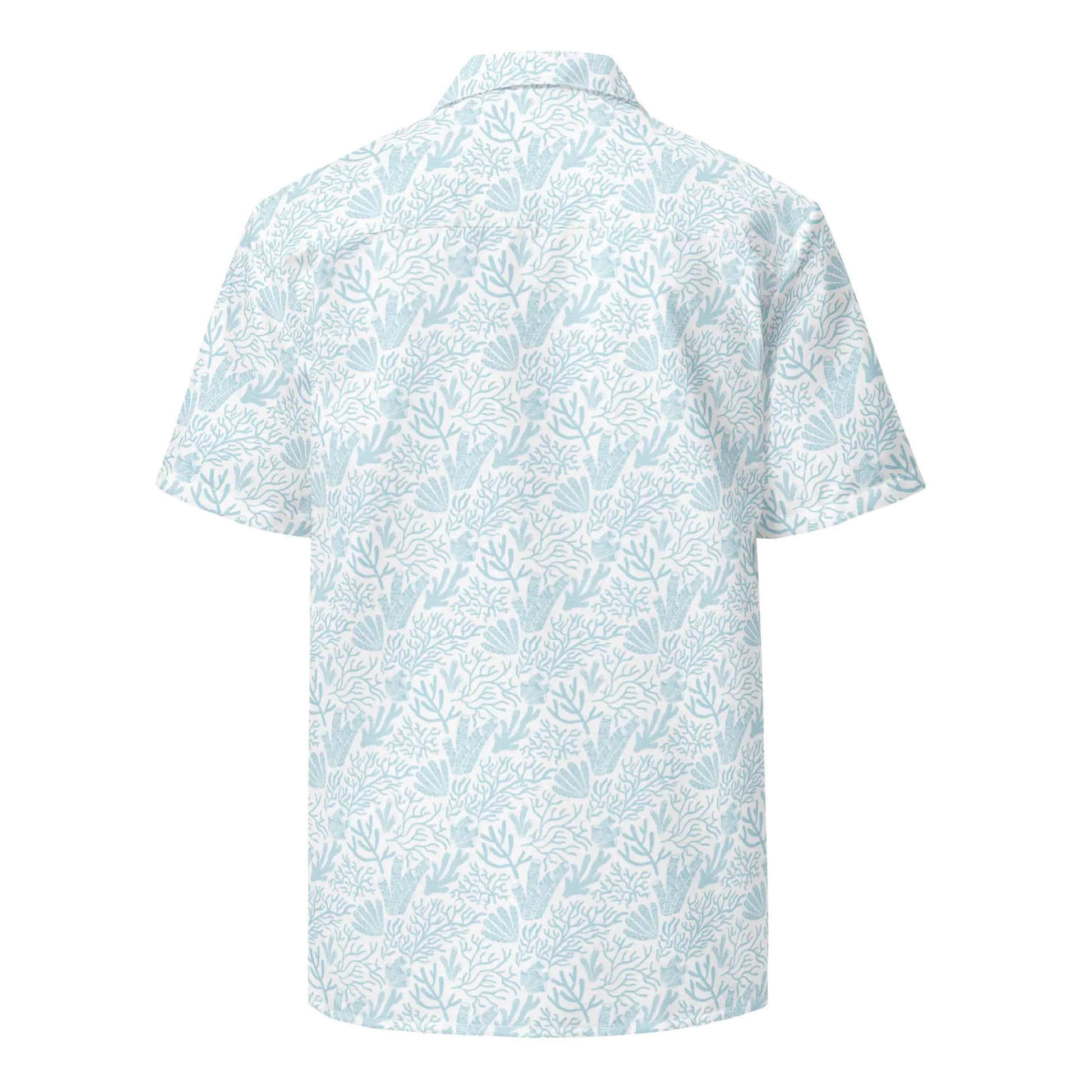 Coral Reef Resort Button Down Hawaiian Shirt - Coastal Summer 2024 Collection WEM Support (www.WEM.support)