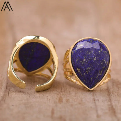 Teardrop Stone Finger Ring WEM Support (www.WEM.support)