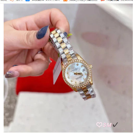 Women's Waterproof Gold-Tone Watch WEM Support (www.WEM.support)