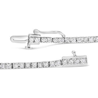 10K White Gold 2.0 Cttw Prong Set Round-Cut 7.25" Classic Lab Grown Diamond Tennis Bracelet (G-H Color, VS2-SI1 Clarity) WEM Support (www.WEM.support)