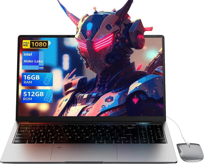 SAINTDISE 15.6" Laptop Computer - Quad-Core N95 Processor (Up to 3.4GHz) Gaming Laptop 16GB DDR4 512GB SSD Students Business Laptop PC Support Touch IDWiFi BT4.2 HDMI USB 3.0