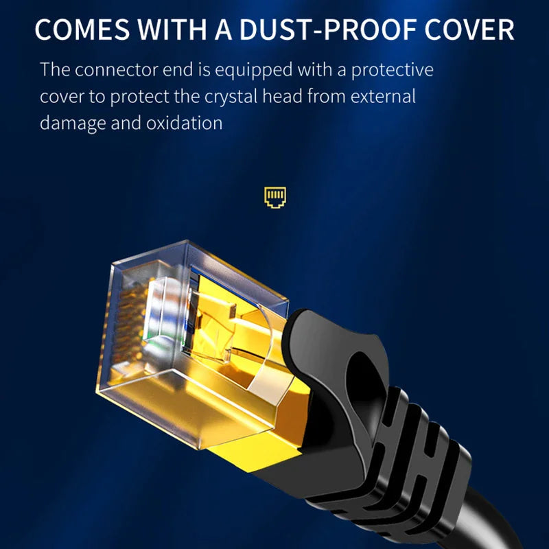 Cat 8 Ethernet RJ45 Cable Super Speed 40Gbps Patch LAN Network Gold Plated Lot WEM Support (www.WEM.support)