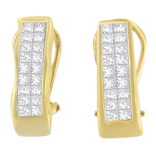 14K Yellow Gold 1 cttw Diamond Stud Earrings (G-H, VS1-VS2) WEM Support (www.WEM.support)