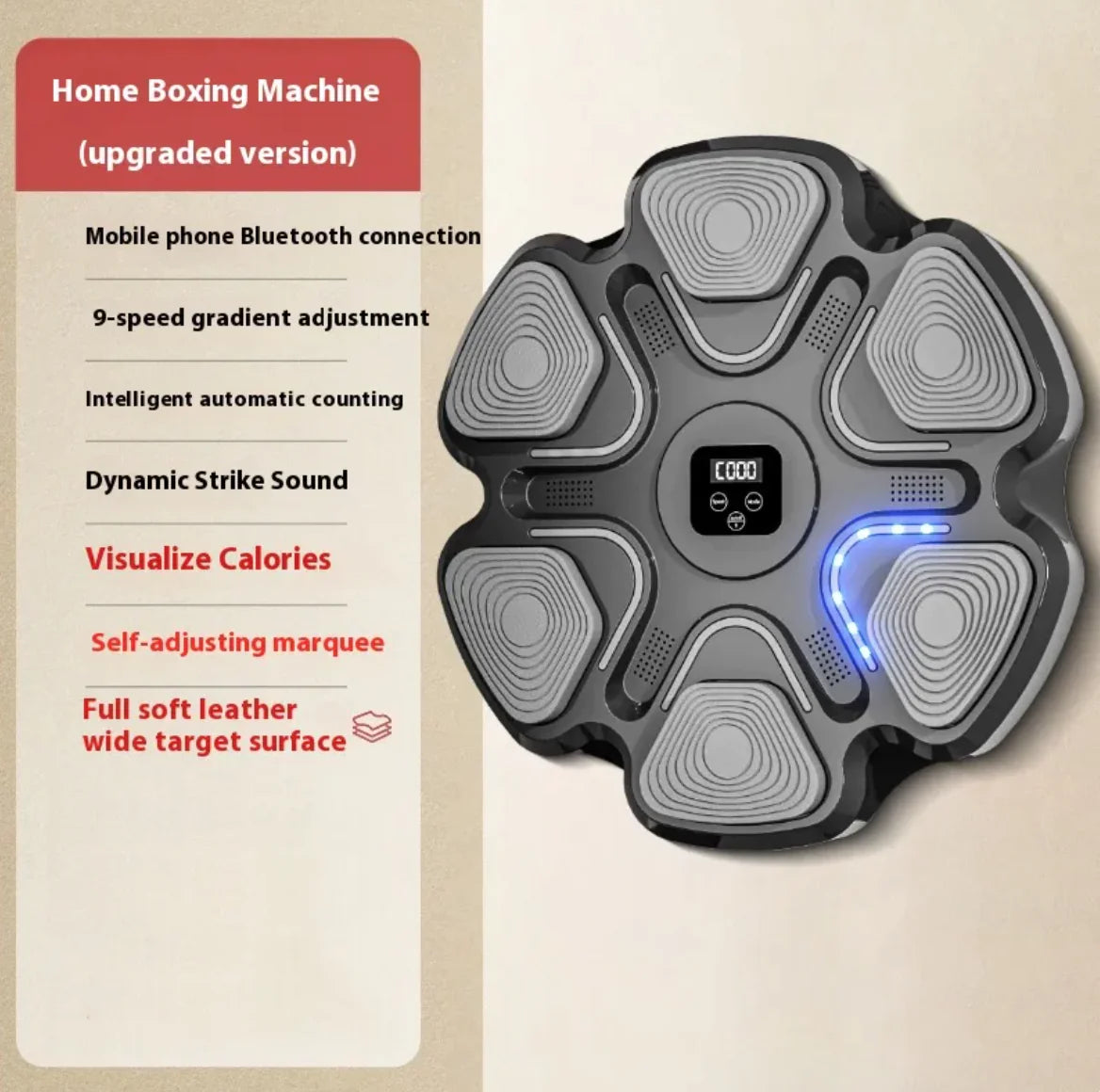 Treinador de Reação com Música Inteligente para Boxe WEM Support (www.WEM.support)