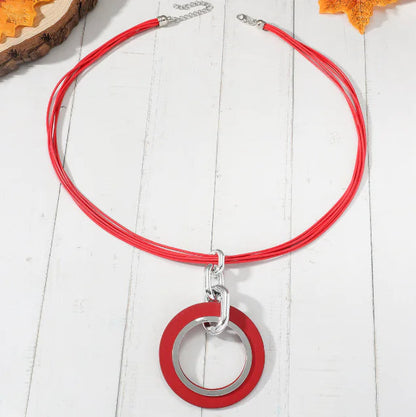 Minimalist Metal Ring Necklace for Women HejK.com