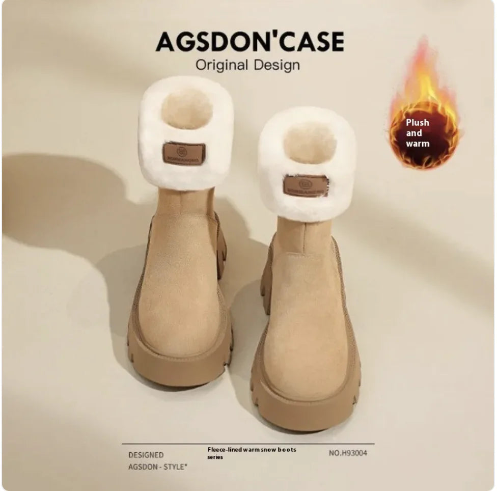 Women's Winter Fleece-Lined Thermal Shoes WEM Support (www.WEM.support)