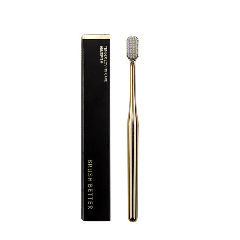 Gold-Plated Soft-Bristle Toothbrush WEM Support (www.WEM.support)