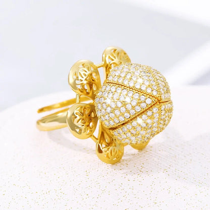 Gold Flower Bud Ring WEM Support (www.WEM.support)