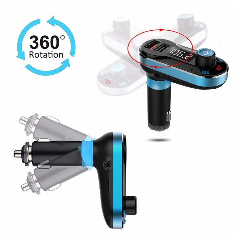 Transmissor FM Modulador Bluetooth Player de Música para Carro WEM Support (www.WEM.support)