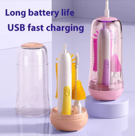 Electric Baby Bottle Brush & UV Sterilizer Set WEM Support (www.WEM.support)