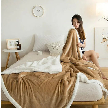 Lamb Fleece Blanket Summer And Autumn Quilt Flannel - Catch Cards