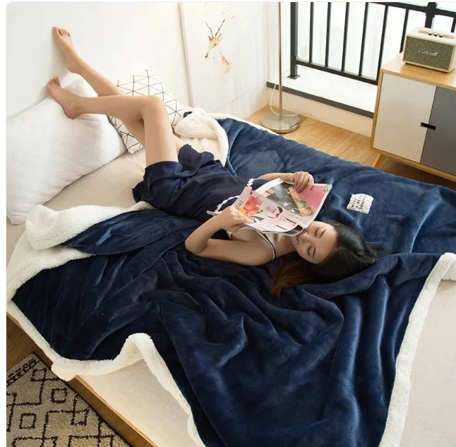 Lamb Fleece Blanket Summer And Autumn Quilt Flannel - Catch Cards