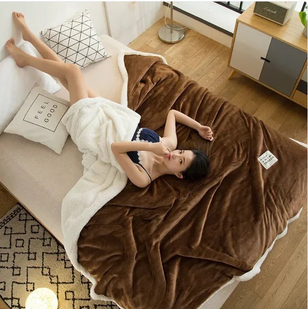 Lamb Fleece Blanket Summer And Autumn Quilt Flannel - Catch Cards