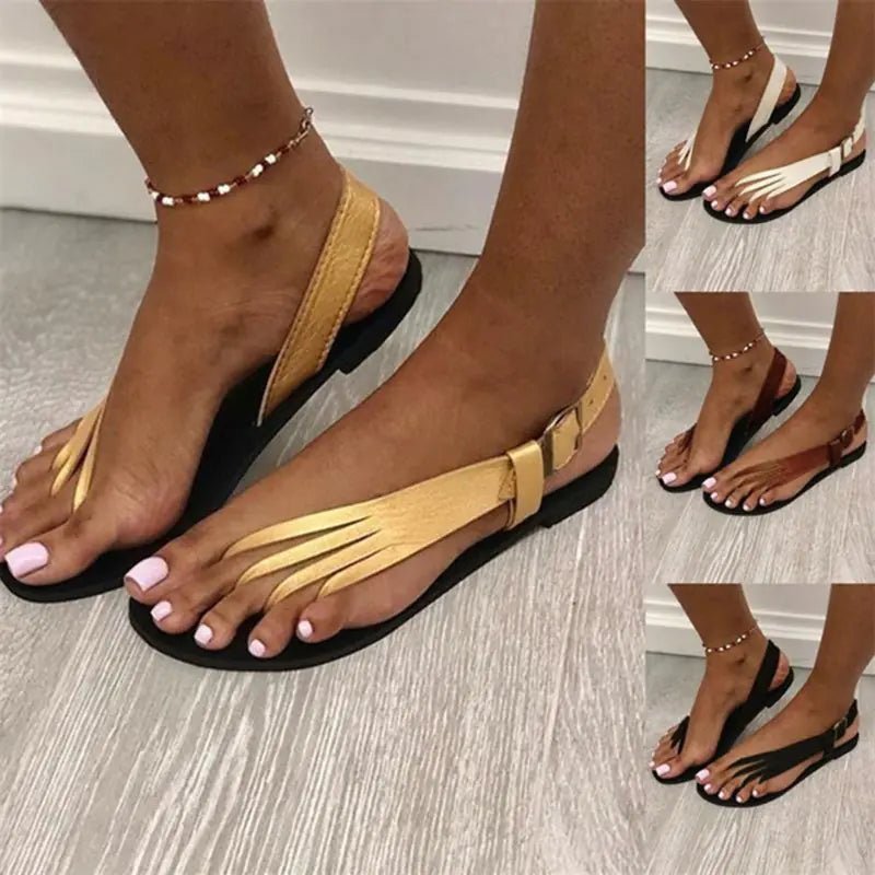 Large Size Women's Fashion Flat Flip Flops Sandals - Catch Cards