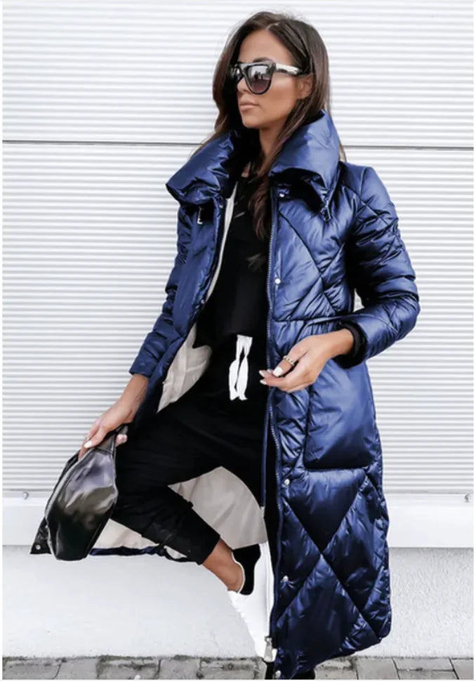 Plus Size Winter Long Fashion Coat WEM Support (www.WEM.support)