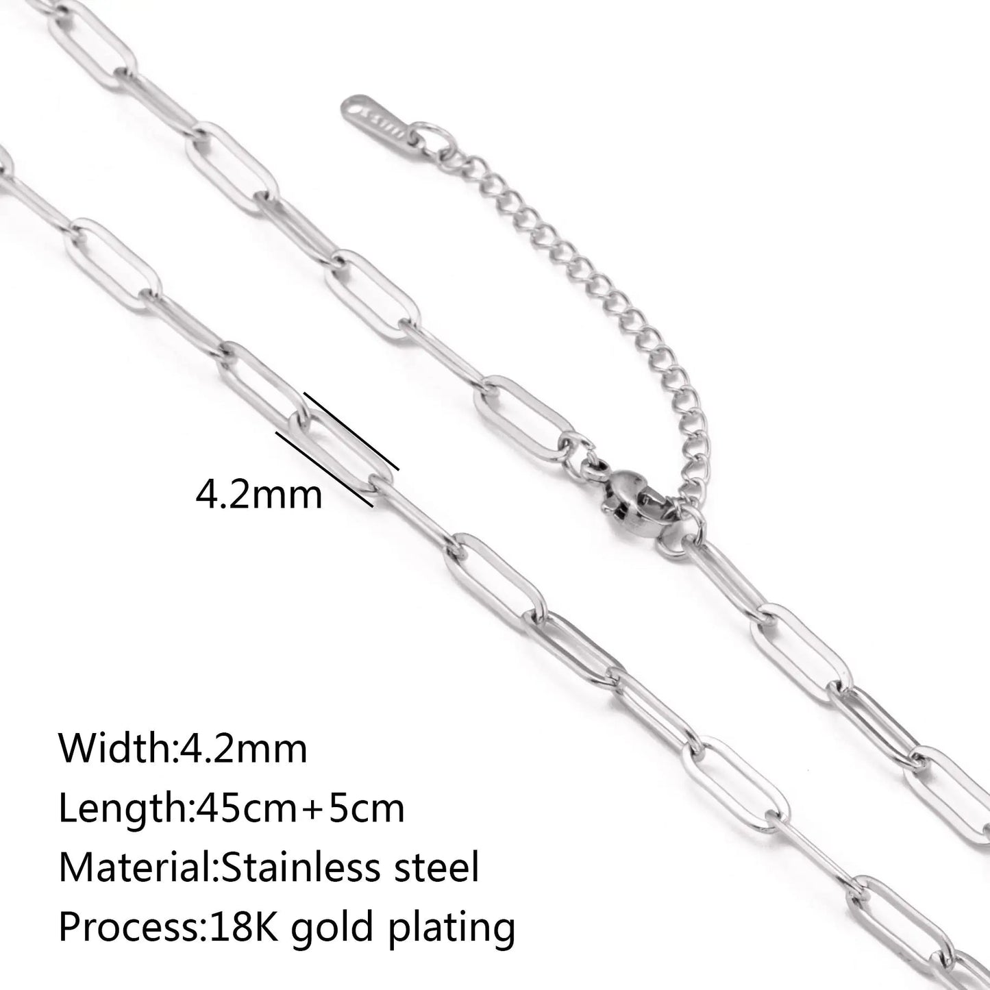 Stainless Steel Vacuum Vapor Plating 18K Gold Color Protection Lip Chain Accessories WEM Support (www.WEM.support)