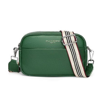 Women's Fashion Simple First Layer Leather One-shoulder Crossbody Bag WEM Support (www.WEM.support)