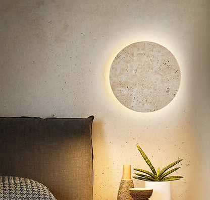 Yellow Stone Wall Clock Light HejK.com