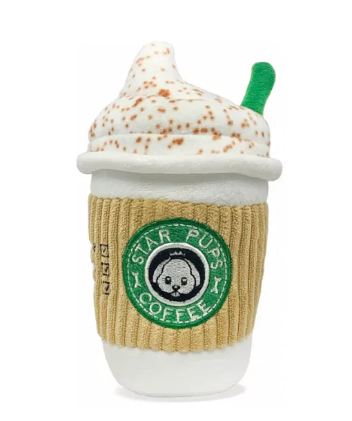 Juguete de Peluche para Perro con Diseño de Latte de Especias de Calabaza HejK.com