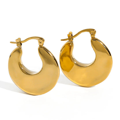 Gold-Plated Crescent Earrings HejK.com
