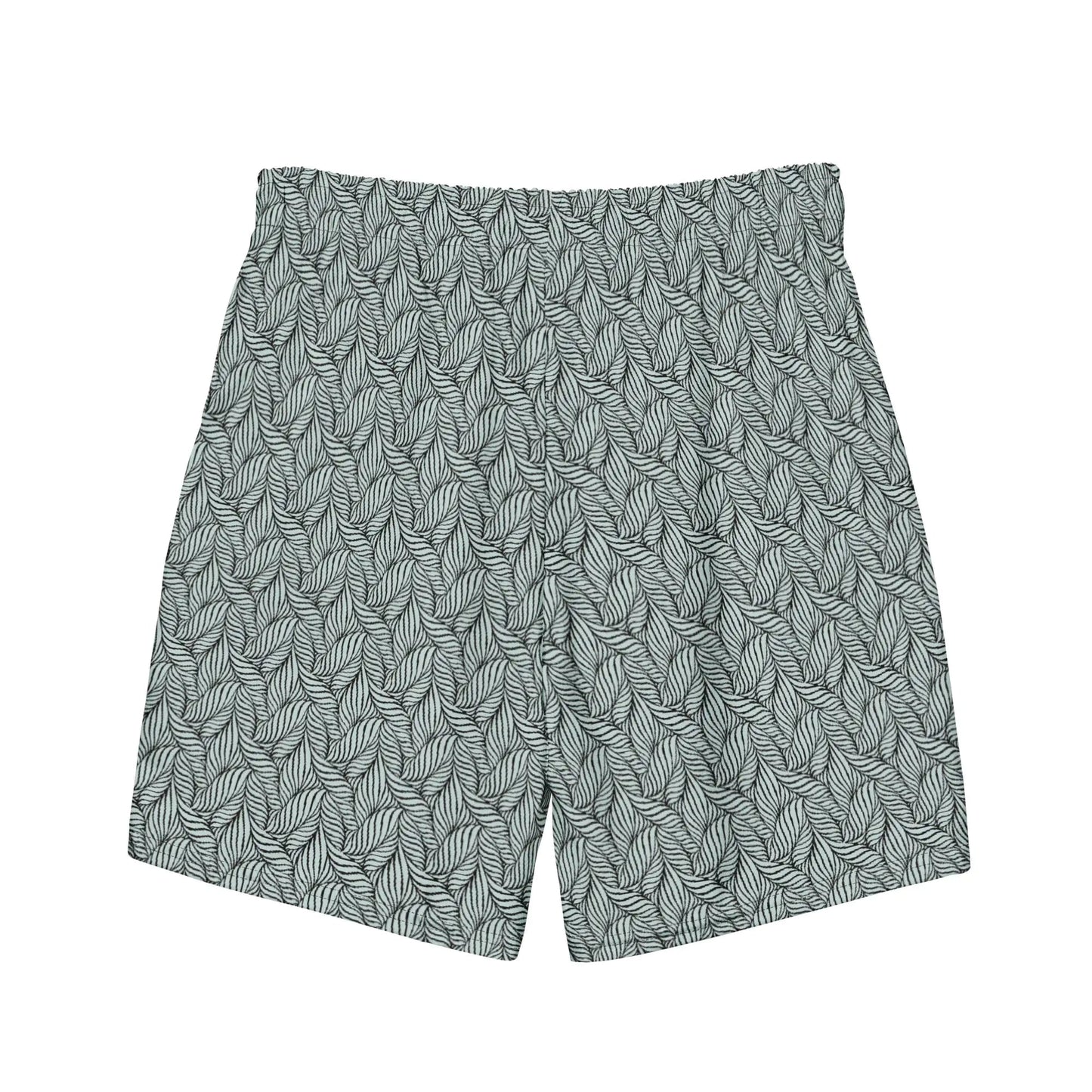 Men's Eco Grey Palm Swim Trunks WEM Support (www.WEM.support)