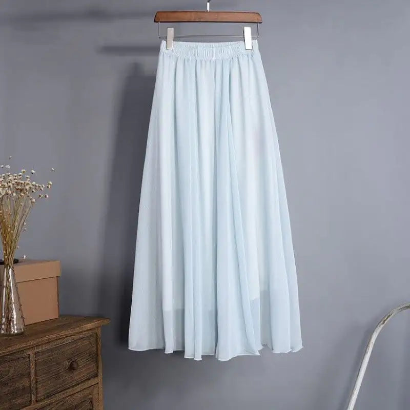 Half-Length Plus Size High Waist Chiffon Skirt