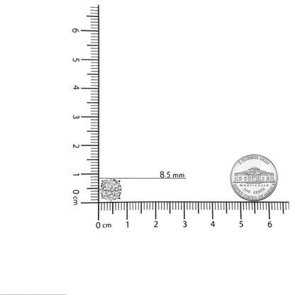 14K White Gold 2.00 Cttw Lab Grown Diamond Cluster Stud Earrings (G-H Color, VS1-VS2 Clarity) WEM Support (www.WEM.support)