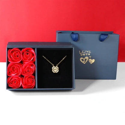 Luxury Four Leaf Clover Necklace WEM Support (www.WEM.support)