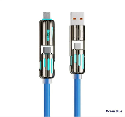 4-in-1 Fast Charge Data Cable – 240W WEM Support (www.WEM.support)