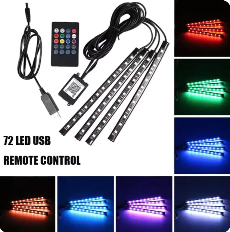 Luzes de LED Controladas por Música para Pés de Carro WEM Support (www.WEM.support)