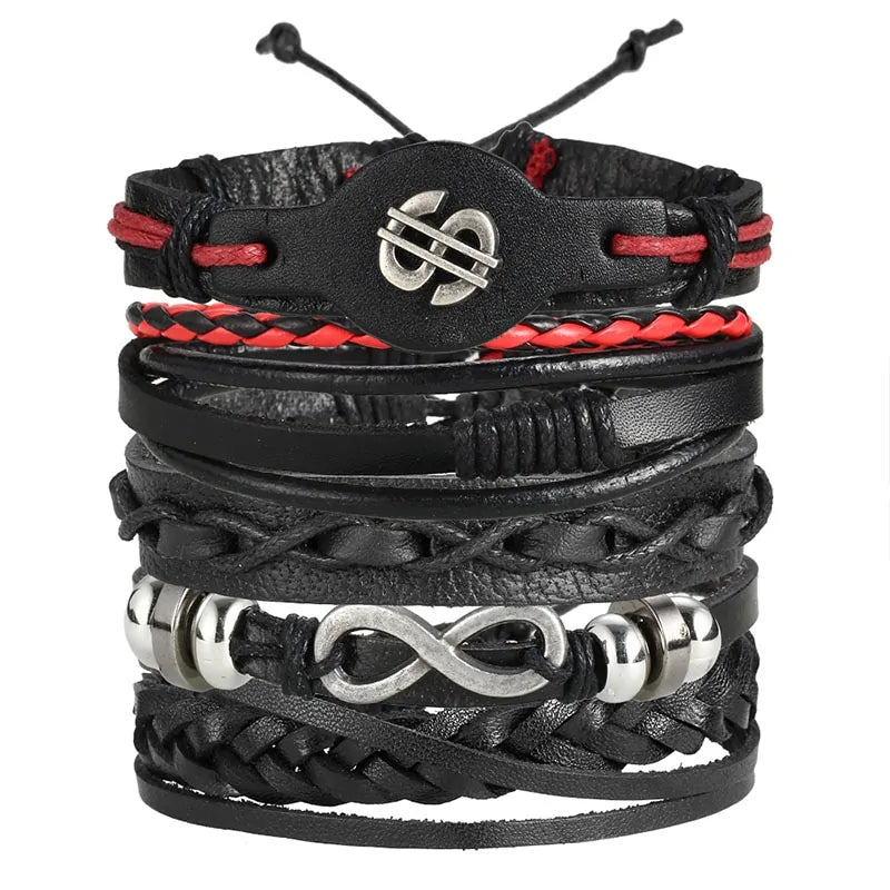 Multilayer Leather Bracelet WEM Support (www.WEM.support)