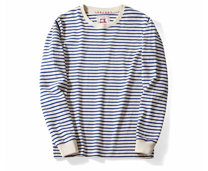 Classic Retro Striped Round Neck Long Sleeves HejK.com