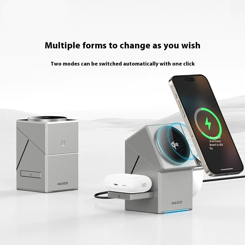 Qi2 Protocol Magnetic Touch Rotating Wireless Charger WEM Support (www.WEM.support)