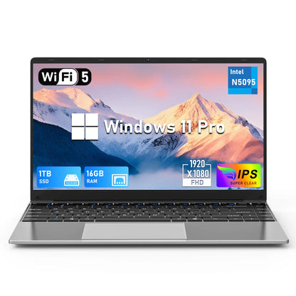 NIAKUN 14 Inch Gaming Laptop N5095 Laptop Computer(up to 2.9GHz) 16GB RAM 1TB SSD FHD 1920 * 1080 180 Angle Open Windows 11 Pro 2.4G+5G WiFi BT 4.2 Mini HDMI