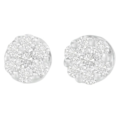 14K White Gold 1 1/4 cttw Round Cut Diamond Earrings (H-I, SI2-I1) WEM Support (www.WEM.support)