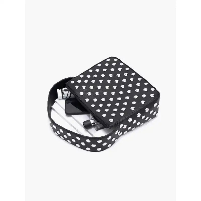 Rivet Underarm Shoulder Black Metal Motorcycle Bag WEM Support (www.WEM.support)