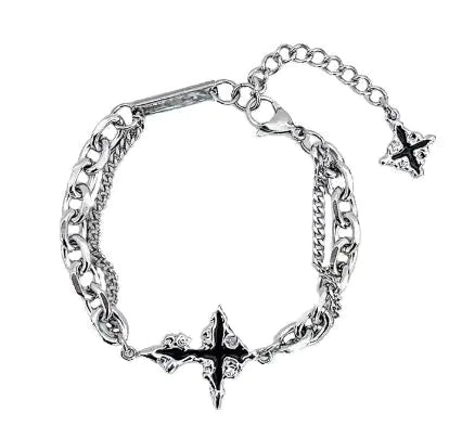 Men's Cross Bracelet and Necklace Titanium Steel - Catch Cards