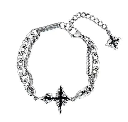 Men's Cross Bracelet and Necklace Titanium Steel - Catch Cards