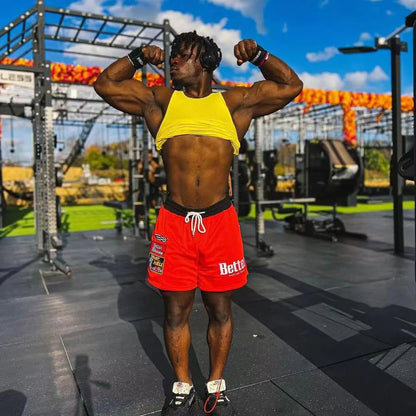 Men's Embroidered Mesh Basketball Shorts - Catch Cards